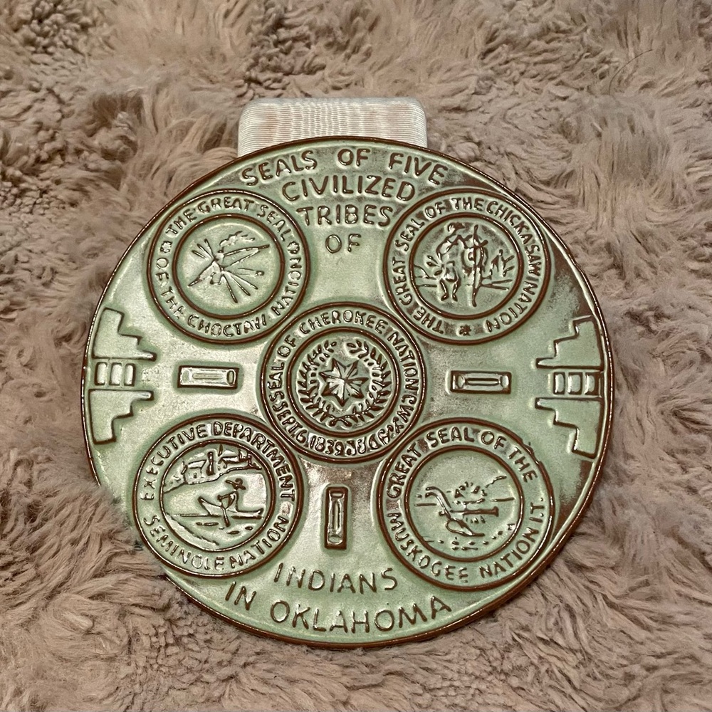 Frankoma Green Commemorative Plaque